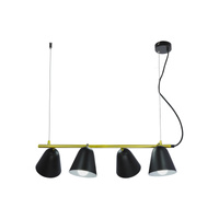 Lampa Wisząca Sufitowa 4x E14 Czarny Industrialny Alder Rabalux