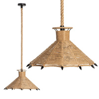 Lampa Wisząca Sufitowa BOHO Pleciona Sznur Jutowa do LED E27 Parasol