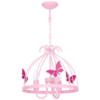 Lampa Sufitowa Żyrandol KAGO 3xE14 Różowa Milagro