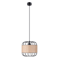 Lampa Sufitowa Wisząca Zwis E27 Żyrandol Geometryczna Czarna Industrialna Fost Sollux