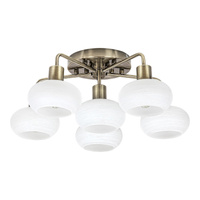 Lampa Sufitowa Żyrandol 6x E14 Złoty Klasyczny Sorina Rabalux