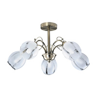 Lampa Sufitowa Żyrandol 5x E27 Brązowy Klasyczny Joel Rabalux