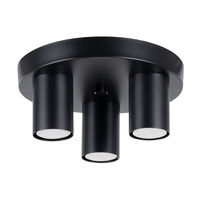 Lampa Sufitowa Plafon Tuba Spot 3x GU10 Czarna Lagos Ocean Green SL.1466 Sollux