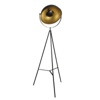 Lampa Podłogowa Oprawa Stojąca E27 Czarna Złota Matylda Sanico Goldlux