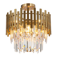 Lampa Sufitowa Żyrandol ASPEN Złota 6xE14 Milagro