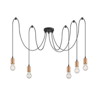 Lampa Wisząca Sufitowa E27 Czarny Industrialny Dollien Rabalux