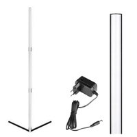 Lampa Stojąca Narożna Podłogowa Czarna 20W RGB Zmiana Kolorów Pilot