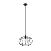 Lampa Sufitowa Wisząca Zwis E27 Geometryczna Czarna Industrialna Tsuno Sollux