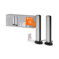 Inteligentna Lampa Stojąca LED 8W SMART+ WiFi RGB Funkcja Muzyki z Pilotem Ściemnialna Czarna Moodlights LEDVANCE