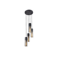 Lampa Wisząca Sufitowa 4x E27 Czarny Nowoczesny Ronno Rabalux