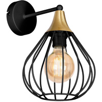 Kinkiet lampa ścienna czarna MiLAGRO KANE 1x E27