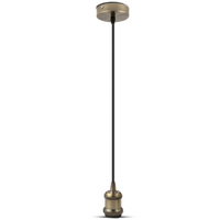 Lampa Wisząca Oprawa E27 Metalowy klosz brązowy VT-7555 V-TAC
