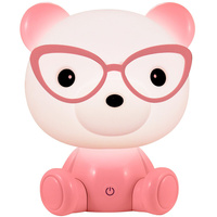 Lampka Dekoracyjna LED 2.5W 59lm Różowa Ściemnialna Miś Sanico Goldlux