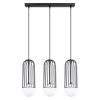 Lampa Sufitowa Wisząca Zwis 3x G9 Nieregularna Czarna Nowoczesna Brina Sollux