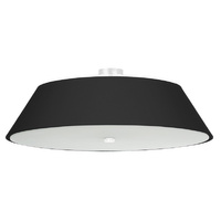 Lampa Sufitowa Plafon 5x E27 Oprawa Natynkowa Geometryczna Czarna Minimalistyczna Vega Sollux