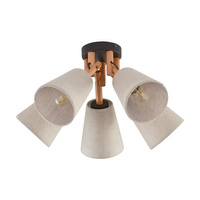 Lampa Sufitowa VAIO NATURE Żyrandol Beżowo-Czarna Klasyczna 5xE27 575 TK Lighting