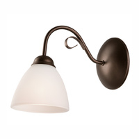 Lampa Ścienna Kinkiet ADELLE E27 Biały Brązowy Klasyczny KM-1.6 Lamkur