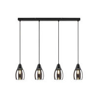 Lampa Wisząca Sufitowa 4x E27 Czarny Nowoczesny Ilmari Rabalux