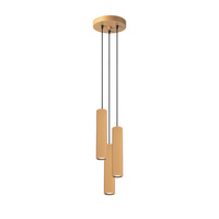 Lampa Wisząca Sufitowa Zwis Tuba Spot 3x GU10 Złota Karbon Deep Space SL.1557 Sollux