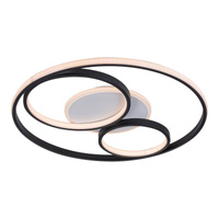 Lampa Sufitowa LED Natynkowa 50W 2300lm 3000-6000K CCT Ściemnialna Pilot Timer Czarny Minimalistyczny Aquila Rabalux