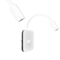 Lampka nocna ścienna BASE 8W + 2W Elastyczna Biała Milagro