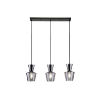 Lampa Wisząca Sufitowa 3x E27 Czarny Nowoczesny Abra Rabalux