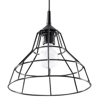 Lampa Sufitowa LED Wisząca ANATA E27 Czarna Druciana SOLLUX