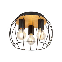 Lampa Sufitowa Dekoracyjna 4x E27 Czarny Industrialny Kamala Rabalux