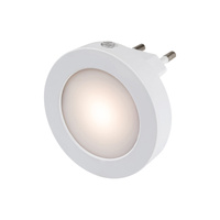 Lampka Nocna Dziecięca Do Kontaktu 0.5W 5lm 3000K z Czujnikiem Zmierzchu Biały Industrialny Pumpkin Rabalux