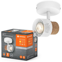 Lampa LED Ścienna Sufitowa Kinkiet Oprawa Natynkowa 3.4W 230lm 3000K Ciepła Ściemnialna Dekoracyjna Biały Spot Cork Ledvance