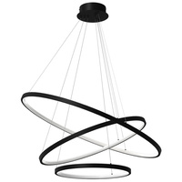 Lampa Wisząca Sufitowa ROTONDA Czarna 93W LED Milagro