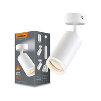 Lampa Ścienna Sufitowa Kinkiet 1x GU10 Biała MARTIN Videx