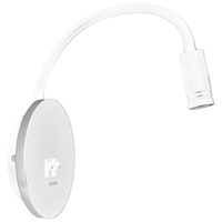 Lampka nocna ścienna LED USB biała 8W +2W MiLAGRO BASE