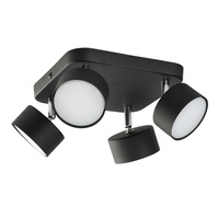 Lampa Sufitowa Natynkowa CLARK BLACK Ruchoma Czarny Chrom Nowoczesna 4xGX53 3405 TK Lighting