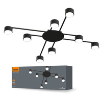 Lampa Sufitowa Żyrandol Oprawa 8x GX53 LED Czarna Nowoczesna Videx