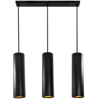 Lampa Wisząca Sufitowa IL MIO LATI 3x GU10 Czarno - Złota - GOLDLUX (Polux)