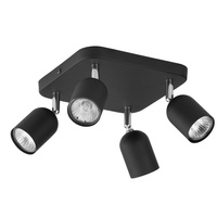 Lampa Sufitowa TOP BLACK Spot Czarno-Srebrna Klasyczna 4xGU10 4418 TK Lighting