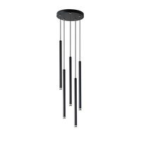 Lampa Wisząca Sufitowa PIERO 5xG9 Regulowana Czarna Okrągła MASTERLED
