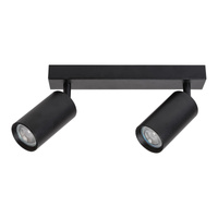 Lampa Sufitowa Oprawa Halogenowa Punktowa Spot Reflektor Tuba 2x GU10 Czarny Minimalistyczny Solo Rabalux