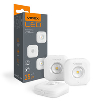 Lampki LED Bezprzewodowe Schodowe z Czujnikiem 1W 70lm CCT 90° 750mAh Biała VIDEX