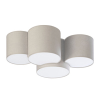 Lampa Sufitowa MONA NATURE Plafon Biało-Brązowa Nowoczesna 4xE27 6592 TK Lighting