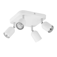 Lampa Sufitowa TOP WHITE Spot Biało-Srebrna Klasyczna 4xGU10 4414 TK Lighting