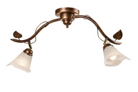 Lampa Sufitowa BLUSZCZ 2xE14 Biała Drewniana Klasyczna LM-2.2 Lamkur