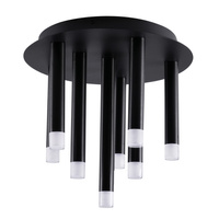 Lampa Sufitowa Natynkowa 9x G9 Czarna Glam Sanico Goldlux