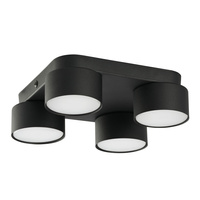 Lampa Sufitowa Natynkowa SPACE BLACK Plafon Czarna Nowoczesna 4xGX53 3401 TK Lighting