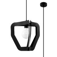 Lampa Sufitowa Wisząca Zwis E27 Nieregularna Czarna Industrialna Tres Sollux