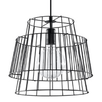 Lampa Sufitowa Wisząca Zwis E27 Żyrandol Geometryczna Czarna Industrialna Gate Sollux