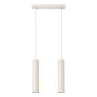 Lampa Wisząca Sufitowa Zwis Tuba Spot 2x GU10 Beżowa Lagos Ocean Green SL.1480 Sollux