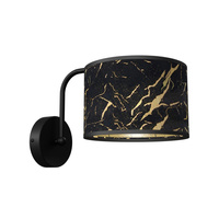 Lampa Ścienna Kinkiet SENSO Czarna Złota 1xE27 Milagro