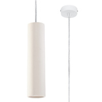 Lampa Sufitowa Wisząca Zwis GU10 Tubularna Biała Nowoczesna Nancy Sollux